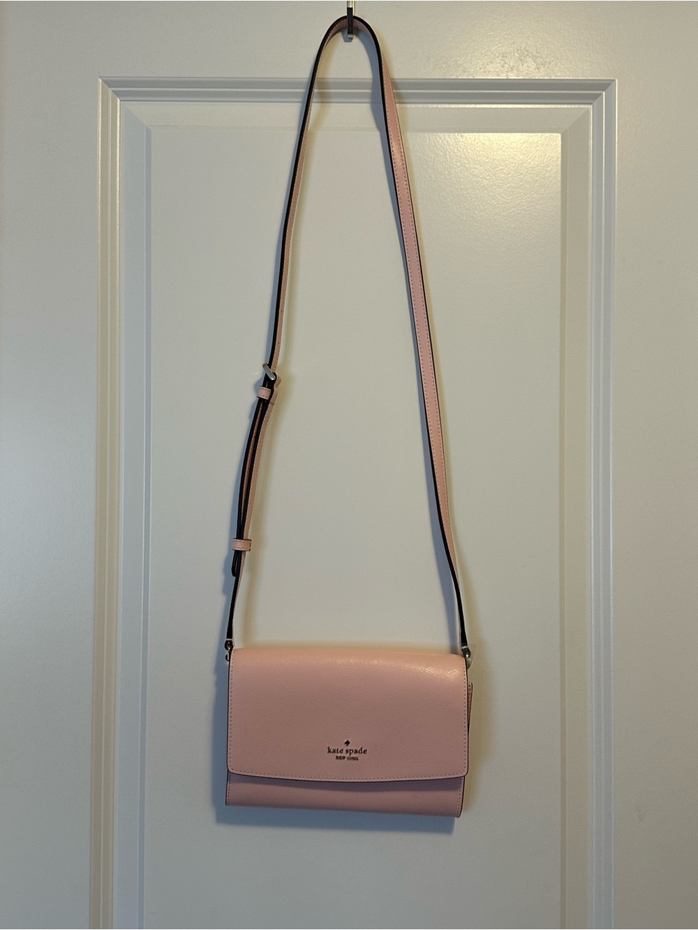 kate spade saffiano Pink Leather Crossbody Bag